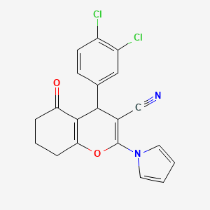 4-(3,4-dichlorophenyl)-5-oxo-2-(1H-pyrrol-1-yl)-5,6,7,8-tetrahydro-4H-chromene-3-carbonitrile