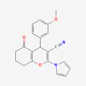 4-(3-methoxyphenyl)-5-oxo-2-(1H-pyrrol-1-yl)-5,6,7,8-tetrahydro-4H-chromene-3-carbonitrile