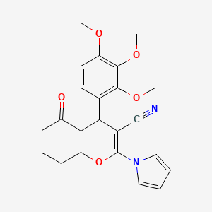 5-oxo-2-(1H-pyrrol-1-yl)-4-(2,3,4-trimethoxyphenyl)-5,6,7,8-tetrahydro-4H-chromene-3-carbonitrile