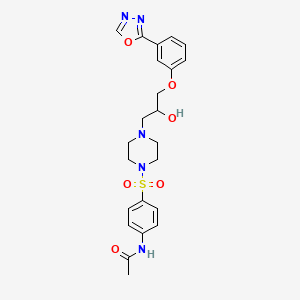 N-{4-[(4-{2-hydroxy-3-[3-(1,3,4-oxadiazol-2-yl)phenoxy]propyl}piperazin-1-yl)sulfonyl]phenyl}acetamide