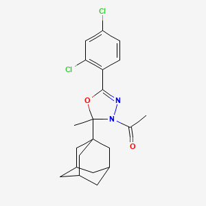 3-acetyl-2-(1-adamantyl)-5-(2,4-dichlorophenyl)-2-methyl-2,3-dihydro-1,3,4-oxadiazole