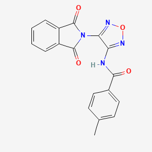 N-[4-(1,3-dioxo-1,3-dihydro-2H-isoindol-2-yl)-1,2,5-oxadiazol-3-yl]-4-methylbenzamide