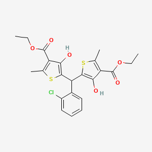 diethyl 5,5'-[(2-chlorophenyl)methylene]bis(4-hydroxy-2-methylthiophene-3-carboxylate)