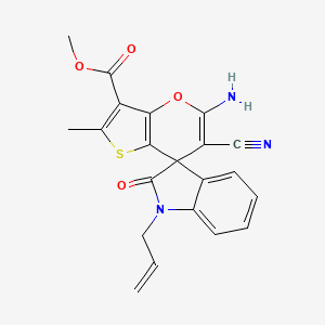 methyl 1-allyl-5'-amino-6'-cyano-2'-methyl-2-oxo-1,2-dihydrospiro[indole-3,7'-thieno[3,2-b]pyran]-3'-carboxylate