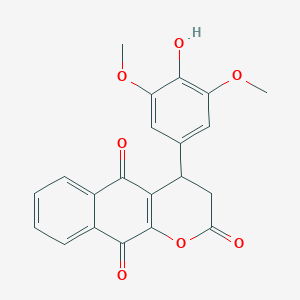 4-(4-hydroxy-3,5-dimethoxyphenyl)-3,4-dihydro-2H-benzo[g]chromene-2,5,10-trione