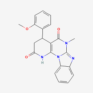 4-(2-methoxyphenyl)-6-methyl-3,4-dihydropyrido[3',2':5,6]pyrimido[1,2-a]benzimidazole-2,5(1H,6H)-dione