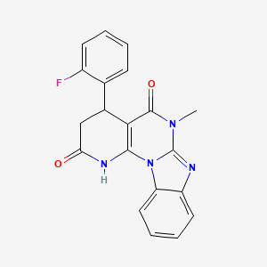 4-(2-fluorophenyl)-6-methyl-3,4-dihydropyrido[3',2':5,6]pyrimido[1,2-a]benzimidazole-2,5(1H,6H)-dione