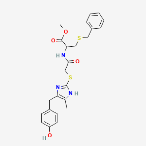 methyl S-benzyl-N-({[5-(4-hydroxybenzyl)-4-methyl-1H-imidazol-2-yl]thio}acetyl)cysteinate