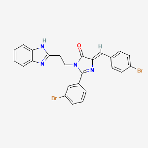 3-[2-(1H-benzimidazol-2-yl)ethyl]-5-(4-bromobenzylidene)-2-(3-bromophenyl)-3,5-dihydro-4H-imidazol-4-one