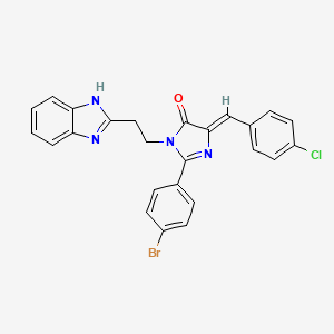 3-[2-(1H-benzimidazol-2-yl)ethyl]-2-(4-bromophenyl)-5-(4-chlorobenzylidene)-3,5-dihydro-4H-imidazol-4-one