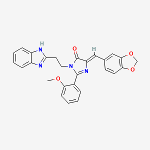 3-[2-(1H-benzimidazol-2-yl)ethyl]-5-(1,3-benzodioxol-5-ylmethylene)-2-(2-methoxyphenyl)-3,5-dihydro-4H-imidazol-4-one