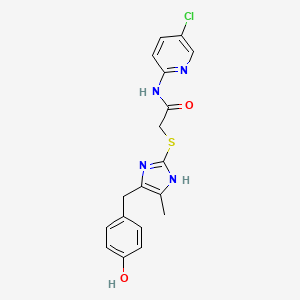 N-(5-chloropyridin-2-yl)-2-{[5-(4-hydroxybenzyl)-4-methyl-1H-imidazol-2-yl]thio}acetamide