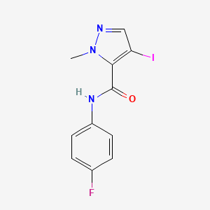 molecular formula C11H9FIN3O B4325812 N-(4-fluorophenyl)-4-iodo-1-methyl-1H-pyrazole-5-carboxamide 