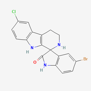 molecular formula C18H13BrClN3O B4325835 5'-bromo-6-chloro-2,3,4,9-tetrahydrospiro[beta-carboline-1,3'-indol]-2'(1'H)-one 