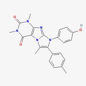 molecular formula C23H21N5O3 B4325968 8-(4-hydroxyphenyl)-1,3,6-trimethyl-7-(4-methylphenyl)-1H-imidazo[2,1-f]purine-2,4(3H,8H)-dione 