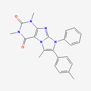 molecular formula C23H21N5O2 B4325983 1,3,6-trimethyl-7-(4-methylphenyl)-8-phenyl-1H-imidazo[2,1-f]purine-2,4(3H,8H)-dione 