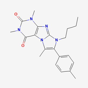 molecular formula C21H25N5O2 B4325987 8-butyl-1,3,6-trimethyl-7-(4-methylphenyl)-1H-imidazo[2,1-f]purine-2,4(3H,8H)-dione 