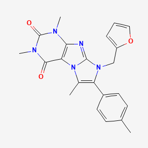 8-(2-furylmethyl)-1,3,6-trimethyl-7-(4-methylphenyl)-1H-imidazo[2,1-f]purine-2,4(3H,8H)-dione