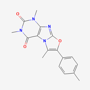 molecular formula C17H16N4O3 B4325999 1,3,6-trimethyl-7-(4-methylphenyl)[1,3]oxazolo[2,3-f]purine-2,4(1H,3H)-dione 