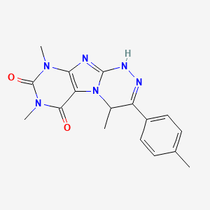 molecular formula C17H18N6O2 B4326006 4,7,9-trimethyl-3-(4-methylphenyl)-1,4-dihydro[1,2,4]triazino[3,4-f]purine-6,8(7H,9H)-dione 