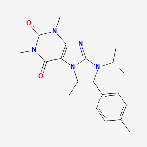 molecular formula C20H23N5O2 B4326015 8-isopropyl-1,3,6-trimethyl-7-(4-methylphenyl)-1H-imidazo[2,1-f]purine-2,4(3H,8H)-dione 