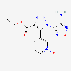 molecular formula C12H11N7O4 B4326090 ethyl 1-(4-amino-1,2,5-oxadiazol-3-yl)-5-(1-oxidopyridin-3-yl)-1H-1,2,3-triazole-4-carboxylate 