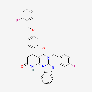 6-(4-fluorobenzyl)-4-{4-[(2-fluorobenzyl)oxy]phenyl}-3,4-dihydropyrido[3',2':5,6]pyrimido[1,2-a]benzimidazole-2,5(1H,6H)-dione