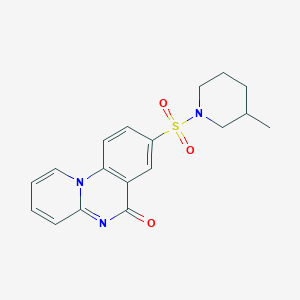 molecular formula C18H19N3O3S B4326112 8-[(3-methylpiperidin-1-yl)sulfonyl]-6H-pyrido[1,2-a]quinazolin-6-one 