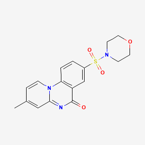 molecular formula C17H17N3O4S B4326113 3-methyl-8-(morpholin-4-ylsulfonyl)-6H-pyrido[1,2-a]quinazolin-6-one 
