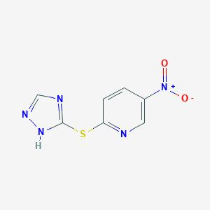 molecular formula C7H5N5O2S B432612 5-nitro-2-(4H-1,2,4-triazol-3-ylsulfanyl)pyridine CAS No. 73768-81-7