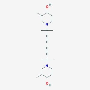 molecular formula C22H36N2O2 B4326129 1,1'-(2,7-dimethylocta-3,5-diyne-2,7-diyl)bis(3-methylpiperidin-4-ol) 