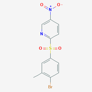 molecular formula C12H9BrN2O4S B432613 2-[(4-Bromo-3-methylphenyl)sulfonyl]-5-nitropyridine 