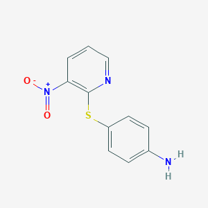 molecular formula C11H9N3O2S B432616 {4-[(3-硝基吡啶-2-基)硫代]苯基}胺 CAS No. 353281-02-4