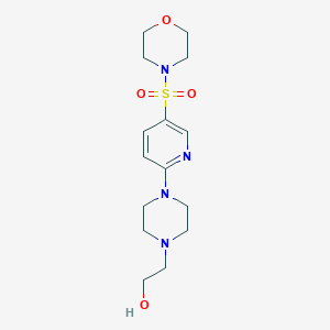 molecular formula C15H24N4O4S B432617 2-[4-(5-Morpholin-4-ylsulfonylpyridin-2-yl)piperazin-1-yl]ethanol CAS No. 64614-72-8