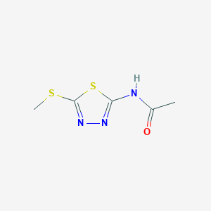 molecular formula C5H7N3OS2 B043262 N-[5-(甲硫基)-1,3,4-噻二唑-2-基]乙酰胺 CAS No. 38583-51-6