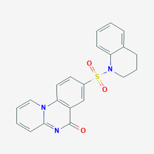 molecular formula C21H17N3O3S B4326207 8-(3,4-dihydroquinolin-1(2H)-ylsulfonyl)-6H-pyrido[1,2-a]quinazolin-6-one 