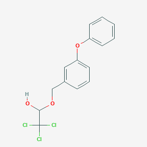 molecular formula C15H13Cl3O3 B4326218 2,2,2-trichloro-1-[(3-phenoxybenzyl)oxy]ethanol 