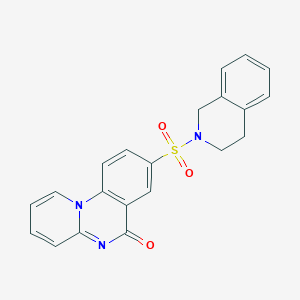molecular formula C21H17N3O3S B4326243 8-(3,4-dihydroisoquinolin-2(1H)-ylsulfonyl)-6H-pyrido[1,2-a]quinazolin-6-one 