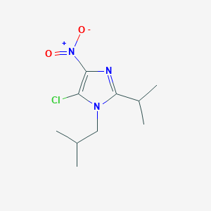 molecular formula C10H16ClN3O2 B432627 5-chloro-4-nitro-1-isobutyl-2-isopropyl-1H-imidazole CAS No. 4897-29-4