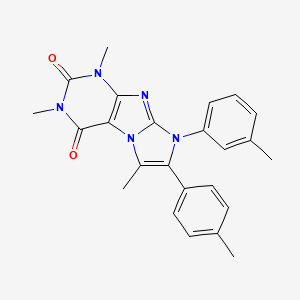 molecular formula C24H23N5O2 B4326295 1,3,6-trimethyl-8-(3-methylphenyl)-7-(4-methylphenyl)-1H-imidazo[2,1-f]purine-2,4(3H,8H)-dione 