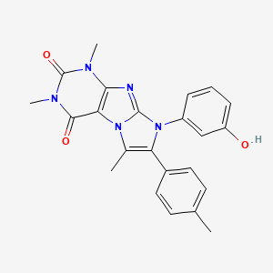 molecular formula C23H21N5O3 B4326301 8-(3-hydroxyphenyl)-1,3,6-trimethyl-7-(4-methylphenyl)-1H-imidazo[2,1-f]purine-2,4(3H,8H)-dione 