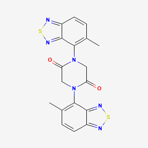 molecular formula C18H14N6O2S2 B4326304 1,4-bis(5-methyl-2,1,3-benzothiadiazol-4-yl)piperazine-2,5-dione 