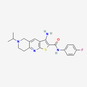 molecular formula C20H21FN4OS B4326307 3-amino-N-(4-fluorophenyl)-6-isopropyl-5,6,7,8-tetrahydrothieno[2,3-b]-1,6-naphthyridine-2-carboxamide 