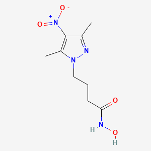 molecular formula C9H14N4O4 B4326334 4-(3,5-dimethyl-4-nitro-1H-pyrazol-1-yl)-N-hydroxybutanamide 