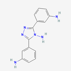 molecular formula C14H14N6 B4326383 3,5-bis(3-aminophenyl)-4H-1,2,4-triazol-4-amine CAS No. 52868-20-9