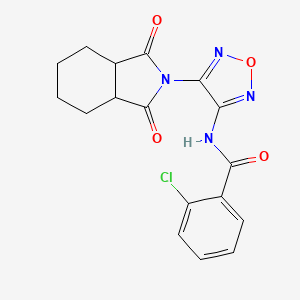molecular formula C17H15ClN4O4 B4326424 2-chloro-N-[4-(1,3-dioxooctahydro-2H-isoindol-2-yl)-1,2,5-oxadiazol-3-yl]benzamide 