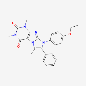 molecular formula C24H23N5O3 B4326488 8-(4-ethoxyphenyl)-1,3,6-trimethyl-7-phenyl-1H-imidazo[2,1-f]purine-2,4(3H,8H)-dione 