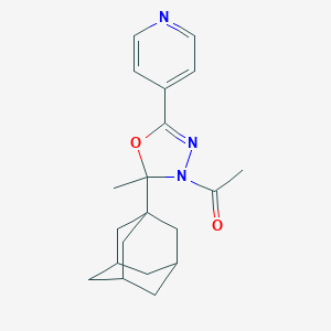 molecular formula C20H25N3O2 B4326496 4-[4-acetyl-5-(1-adamantyl)-5-methyl-4,5-dihydro-1,3,4-oxadiazol-2-yl]pyridine 