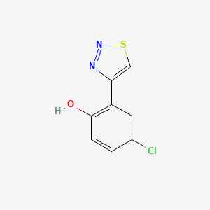 molecular formula C8H5ClN2OS B4326527 4-chloro-2-(1,2,3-thiadiazol-4-yl)phenol 