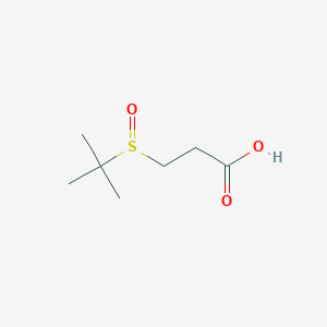 molecular formula C7H14O3S B4326562 3-(tert-butylsulfinyl)propanoic acid CAS No. 3680-13-5